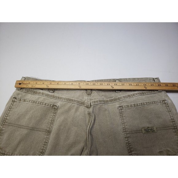 Vintage Wrangler Mens Carpenter Jeans Utility Denim Brown Light Wash Size 42x30 - Picture 6 of 7